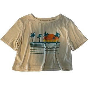 Yellow slightly cropped shirt